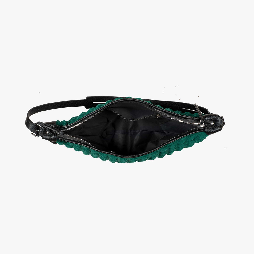 Valantomode | The Veridian Nimbus Logistics – Women's Premium Textured Cotton Cloud Puffer Bag