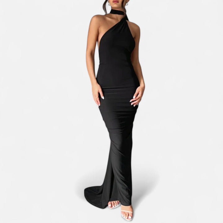 Valantomode  | Women’s Backless Scarf-Tie Evening Dress
