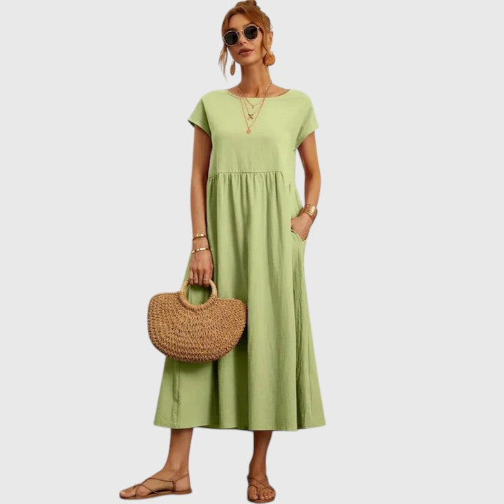 Valantomode | Chic Midi Dress for Effortless Everyday Style