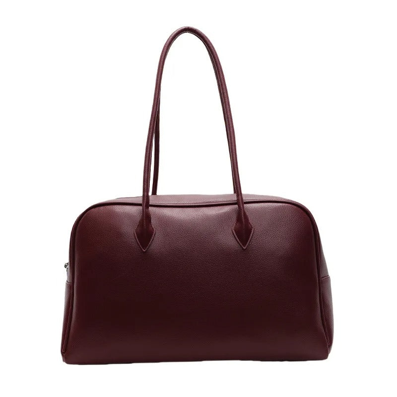 Valantomode | Aura Bowling Courier – Premium Soft Leather-Feel Large Commuter Shoulder Bag