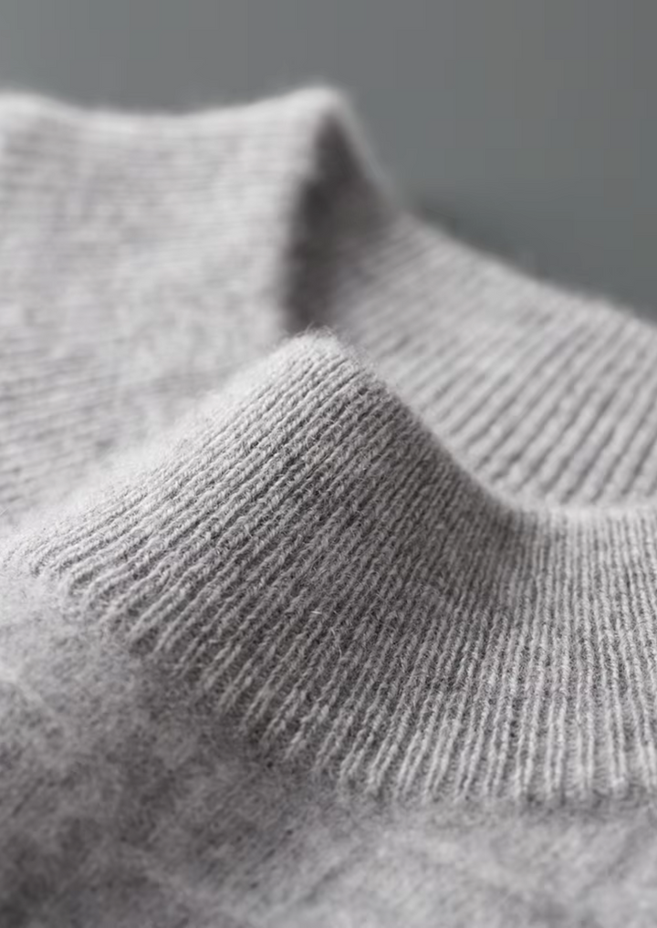 Valantomode | Men’s Textured Mockneck Knit – Geometric Presence & Tactical Elegance