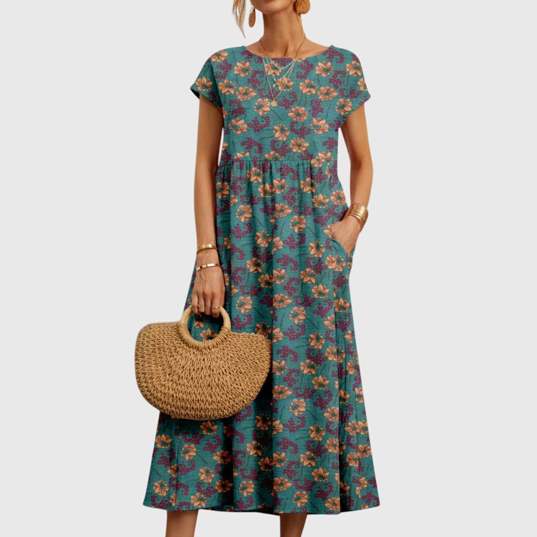 Valantomode | Stylish Floral Dress for Spring and Summer Outings