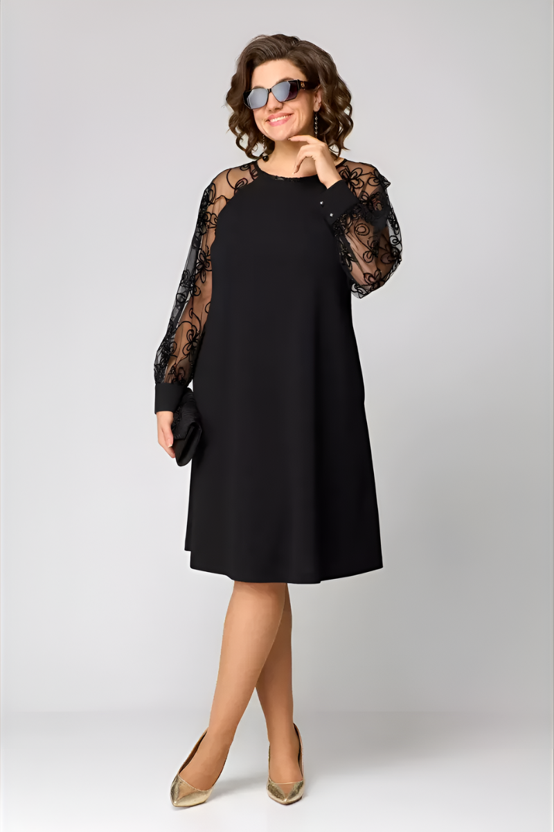 Valantomode | Stylish Dress with Delicate Lace Sleeves for Any Occasion