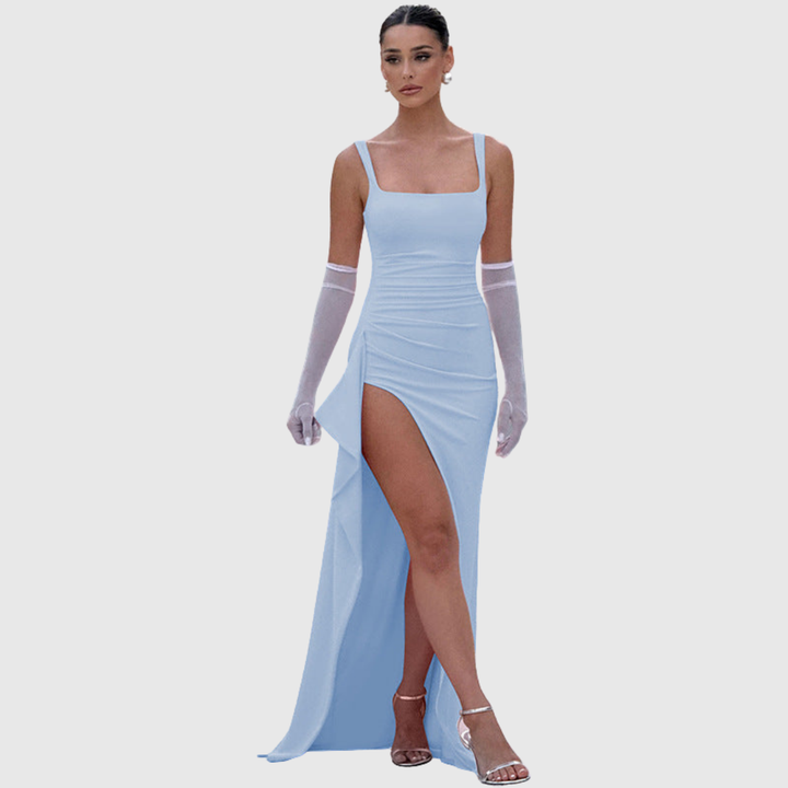 Valantomode | Stunning Open Back Maxi Dress for Formal Events