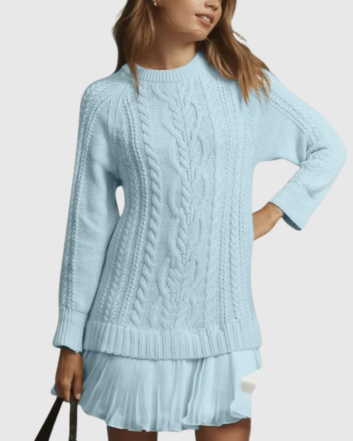 Valantomode | Cozy Sweater Dress for Effortless Fall Fashion