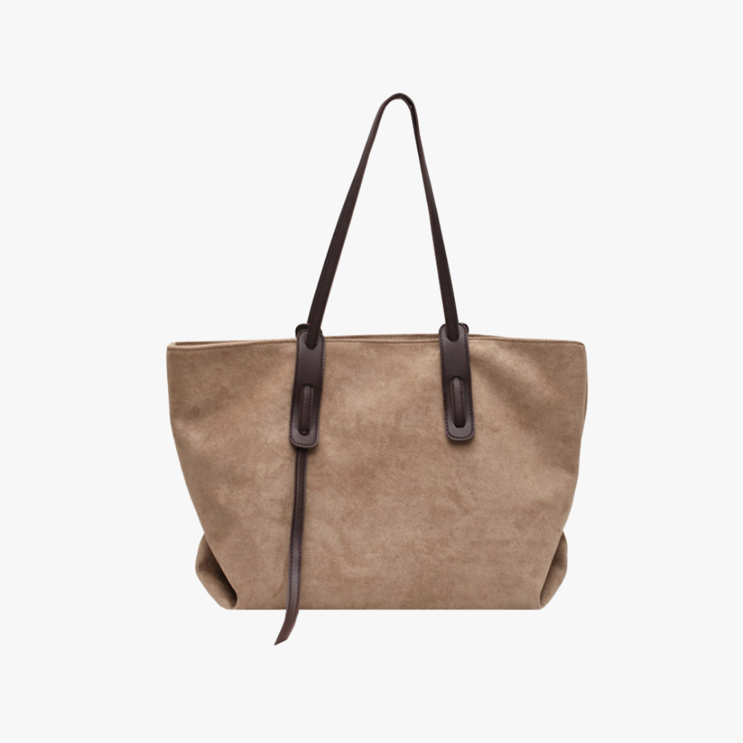 Valantomode | The Moss Suede Executive – Women's Premium Oversized Soft-Touch Tote Bag