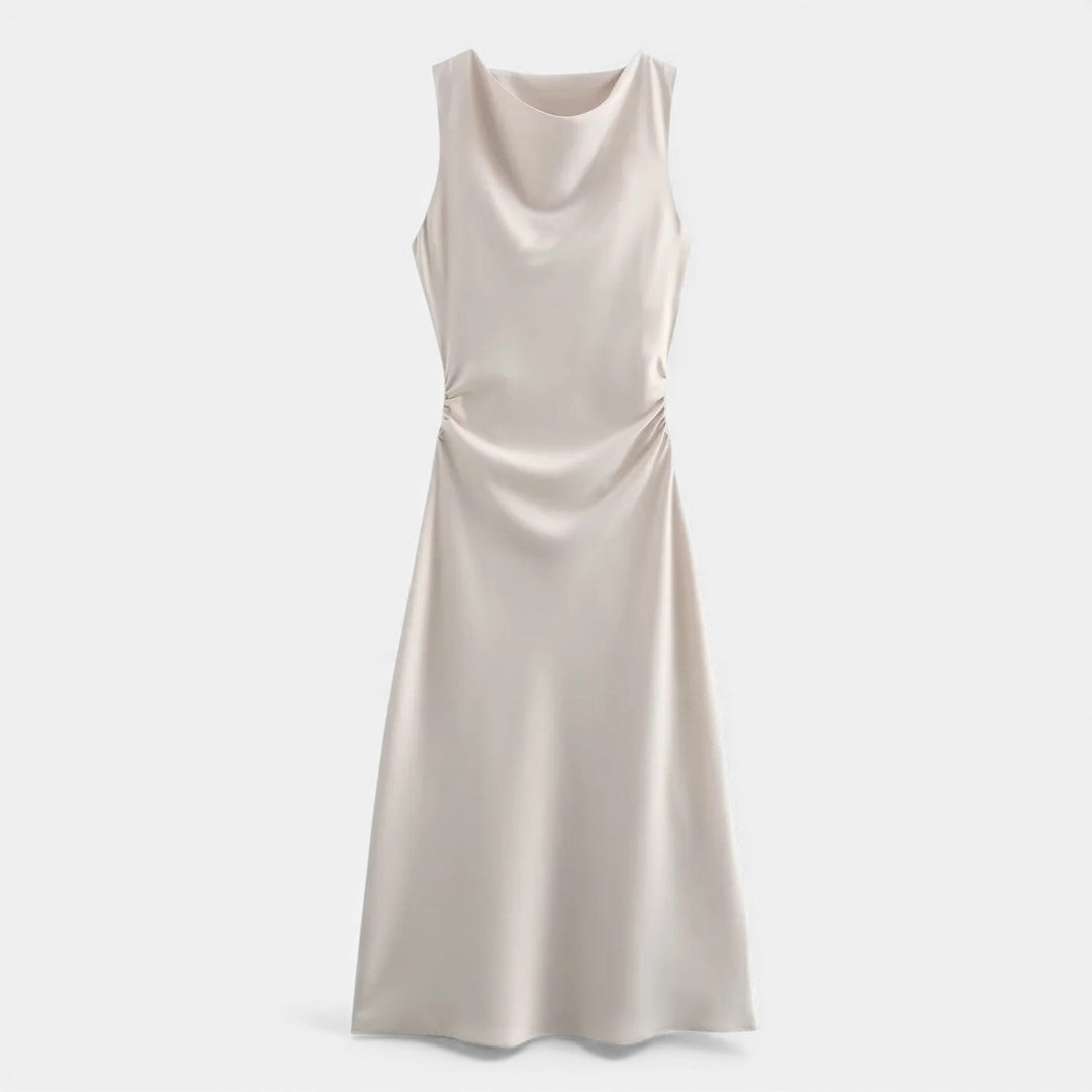 Valantomode | Women’s Satin Midi Slip Dress