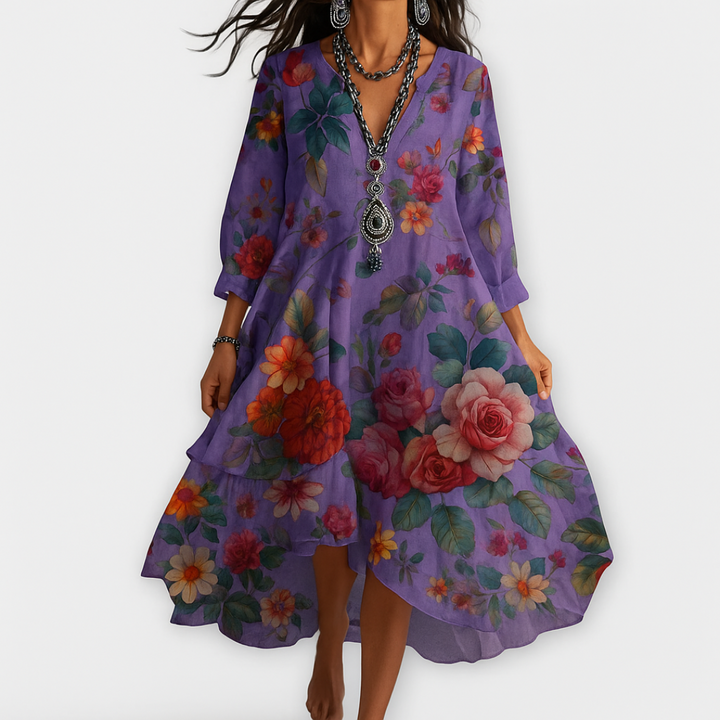 Valantomode | Effortless Bohemian Style Dress for Casual Days