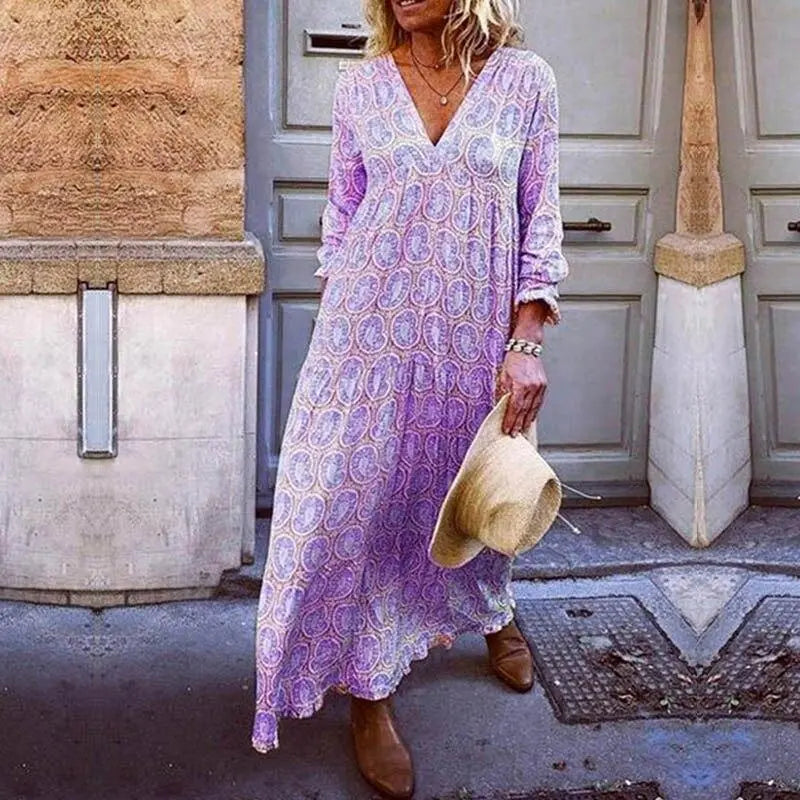 Valantomode | Stunning V-Neck Dress for Women Perfect for Ibiza Evenings