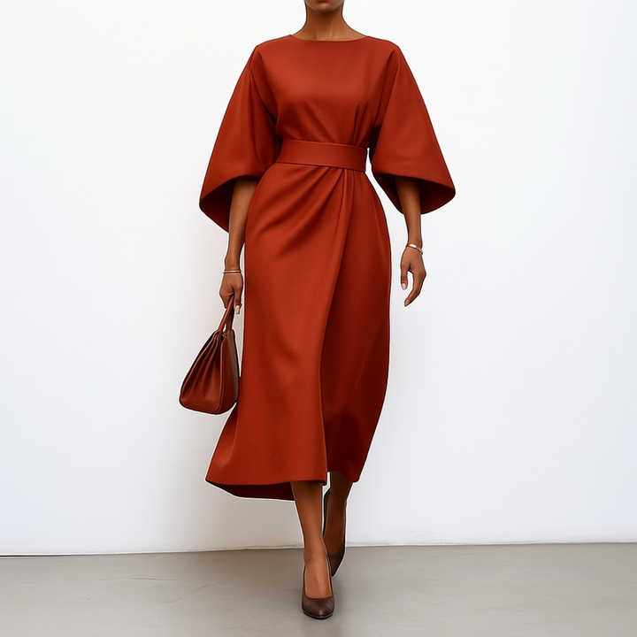 Valantomode | Stylish Maxi Dress with Chic Batwing Sleeves for Women