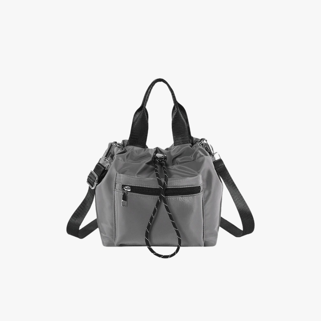 Valantomode | Nimbus Kinetic Capsule – Premium Water-Resistant Nylon Drawstring Tote & Shoulder Bag