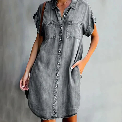 Valantomode | Stylish Shirt Dress for Effortless Daytime Elegance