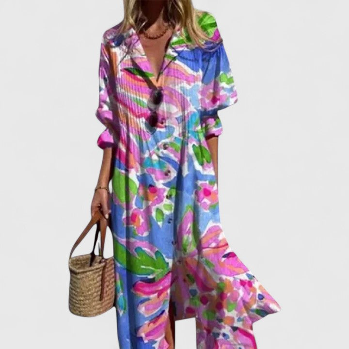 Valantomode | Chic Bohemian Dress for Effortless Summer Style