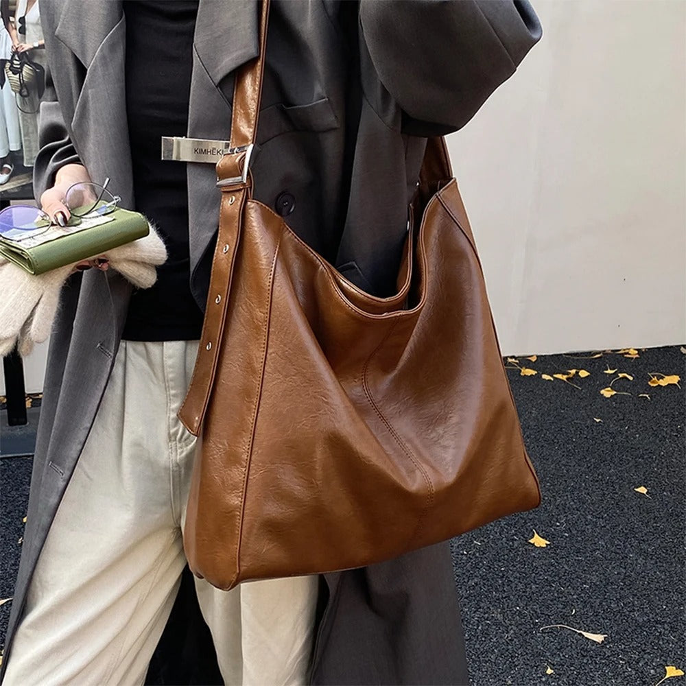 Valantomode | Origin Cyclus Sovereign – Large Capacity Retro Minimalist Bucket Bag & Crossbody