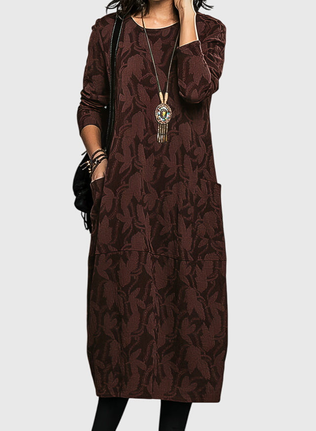 Valantomode | Chic Round-Neck Dress Perfect for Everyday Wear