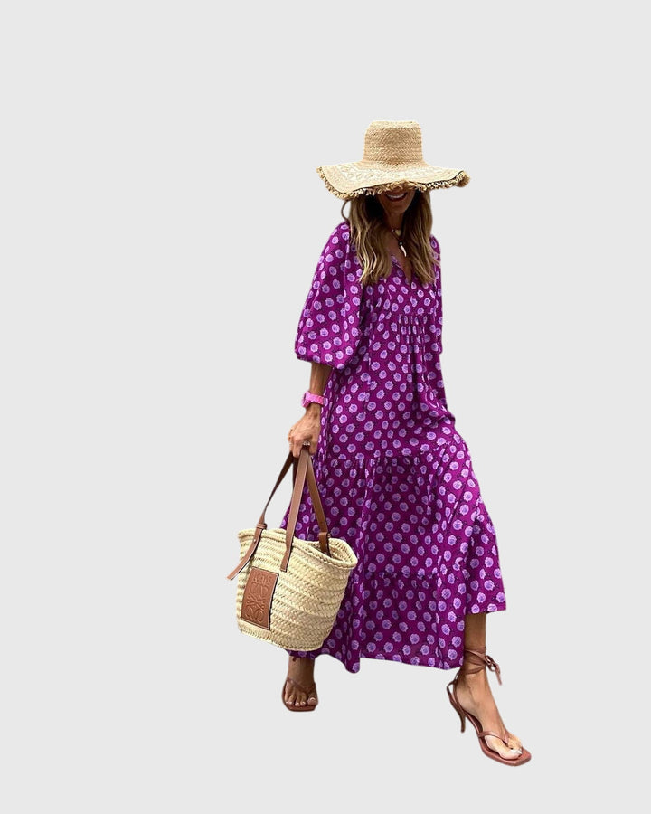 Valantomode | Stylish Bohemian Maxi Dress for Effortless Summer Elegance