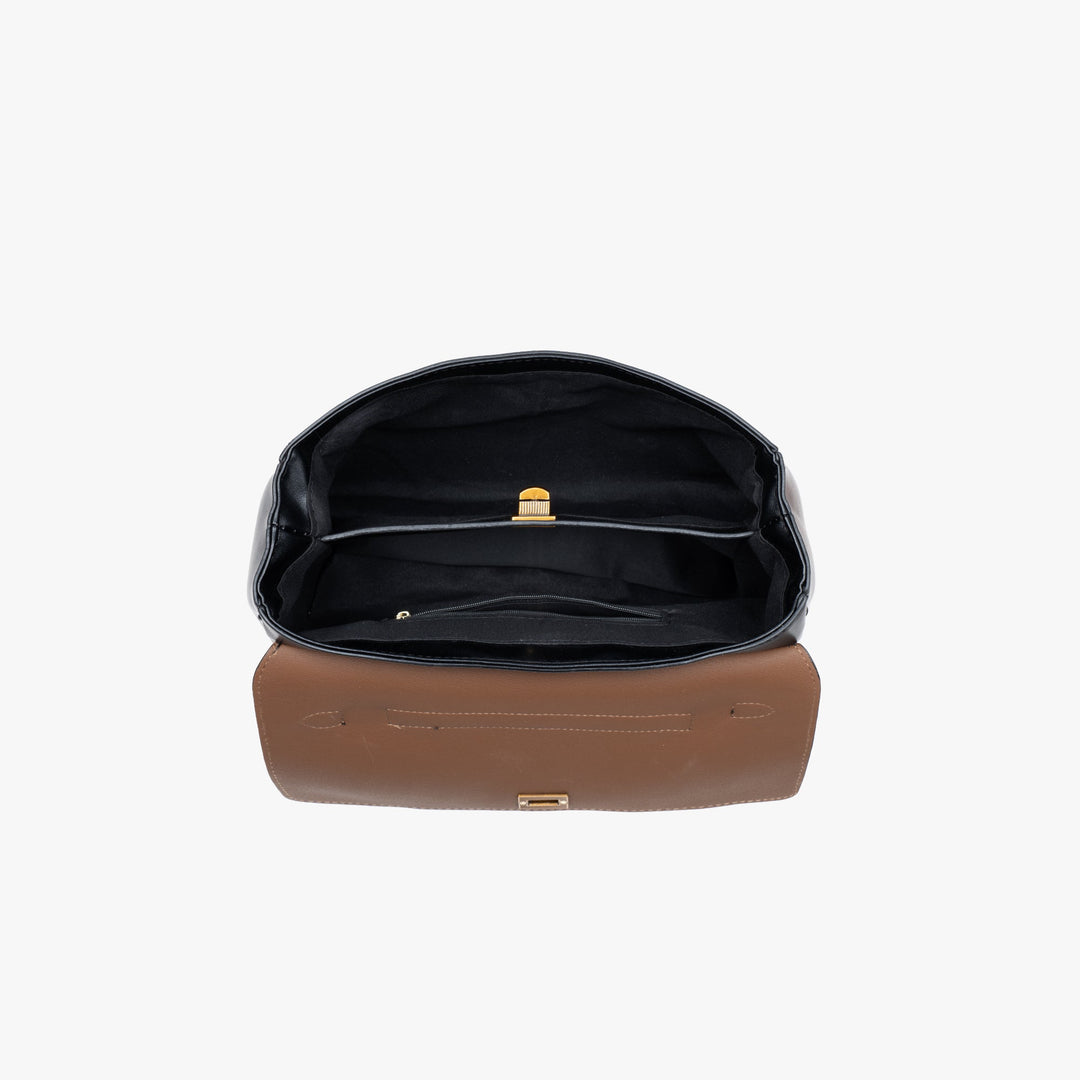 Valantomode | Apex Commuter Garrison – Premium Vegan Leather Structured Tote with Gold-Tone Turn-Lock