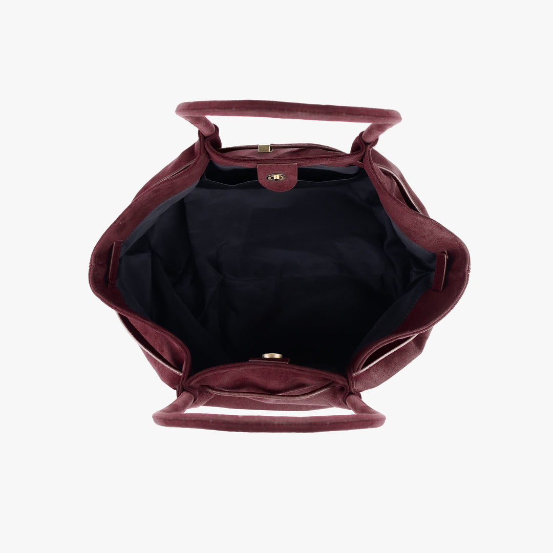 Valantomode | Velvet Horizon Garrison – 46cm Premium Vegan Suede Oversized Business Tote