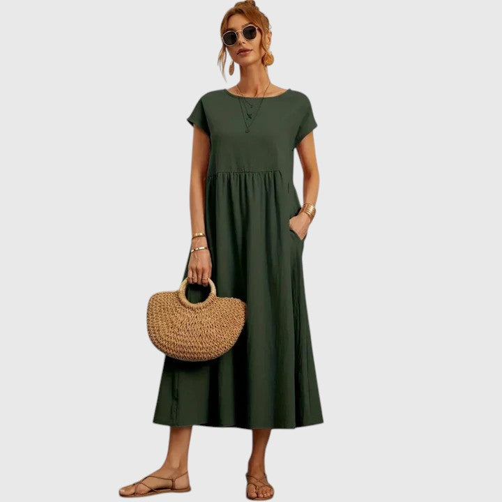 Valantomode | Chic Midi Dress for Effortless Everyday Style