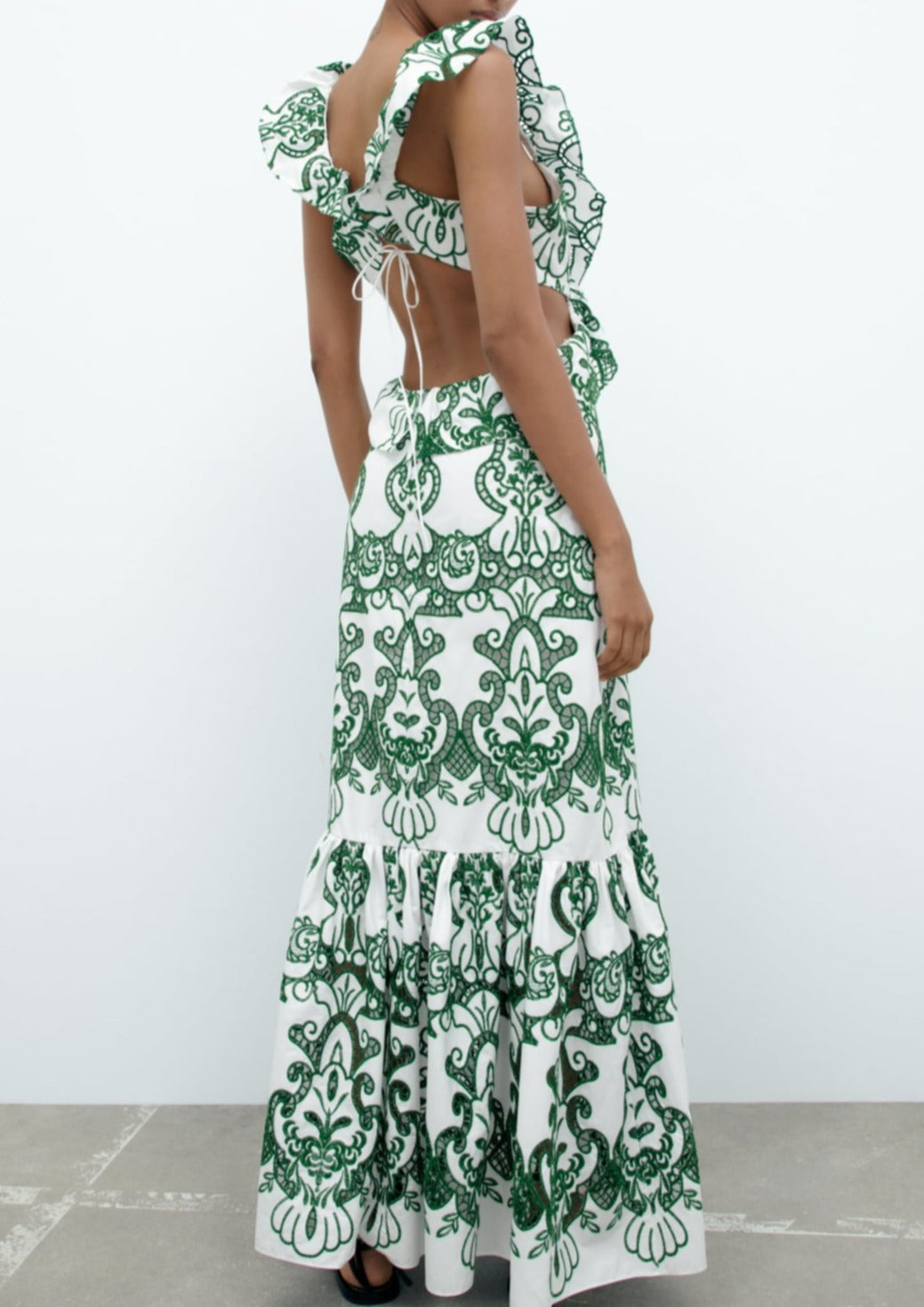 Valantomode | Chic Open Back Maxi Dress for Effortless Elegance