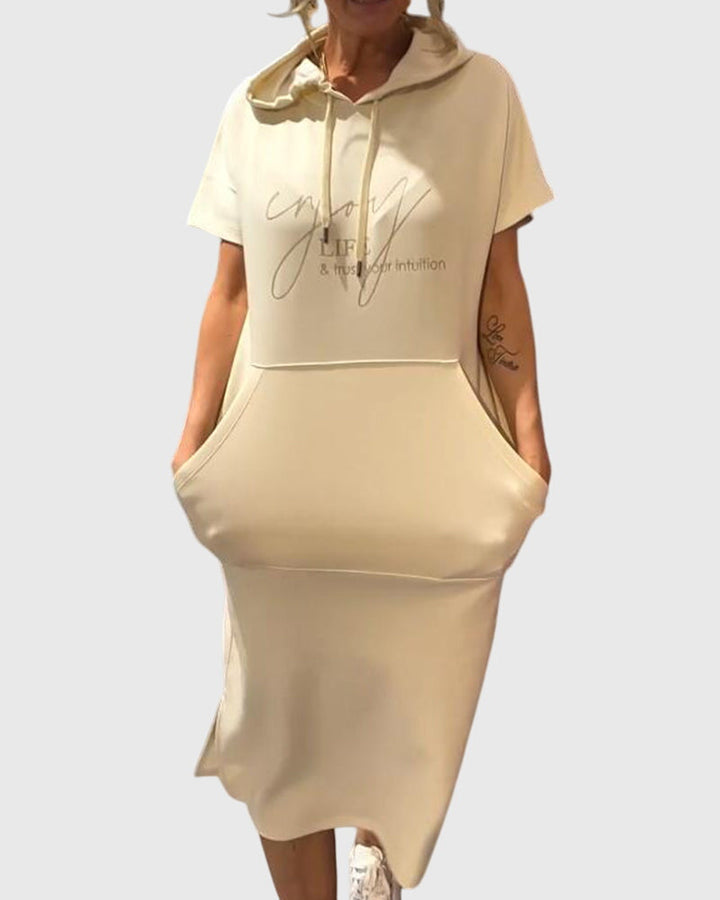 Valantomode | Comfy Hoodie Dress for Relaxed Casual Days Out