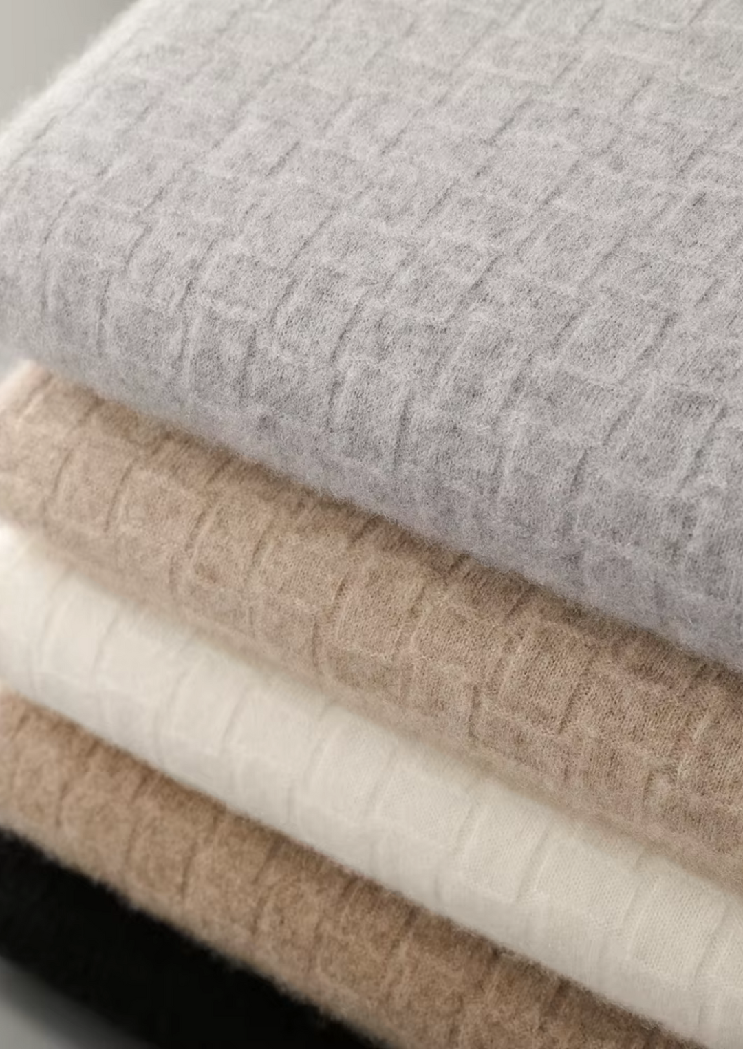 Valantomode | Men’s Textured Mockneck Knit – Geometric Presence & Tactical Elegance