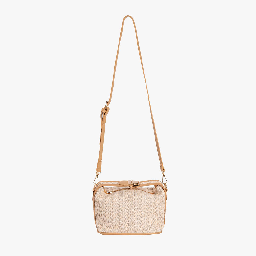 Valantomode | The ‘Aurelius’ Poppy Micro-Monolith – Women's Premium Mini Artisanal Straw Crossbody