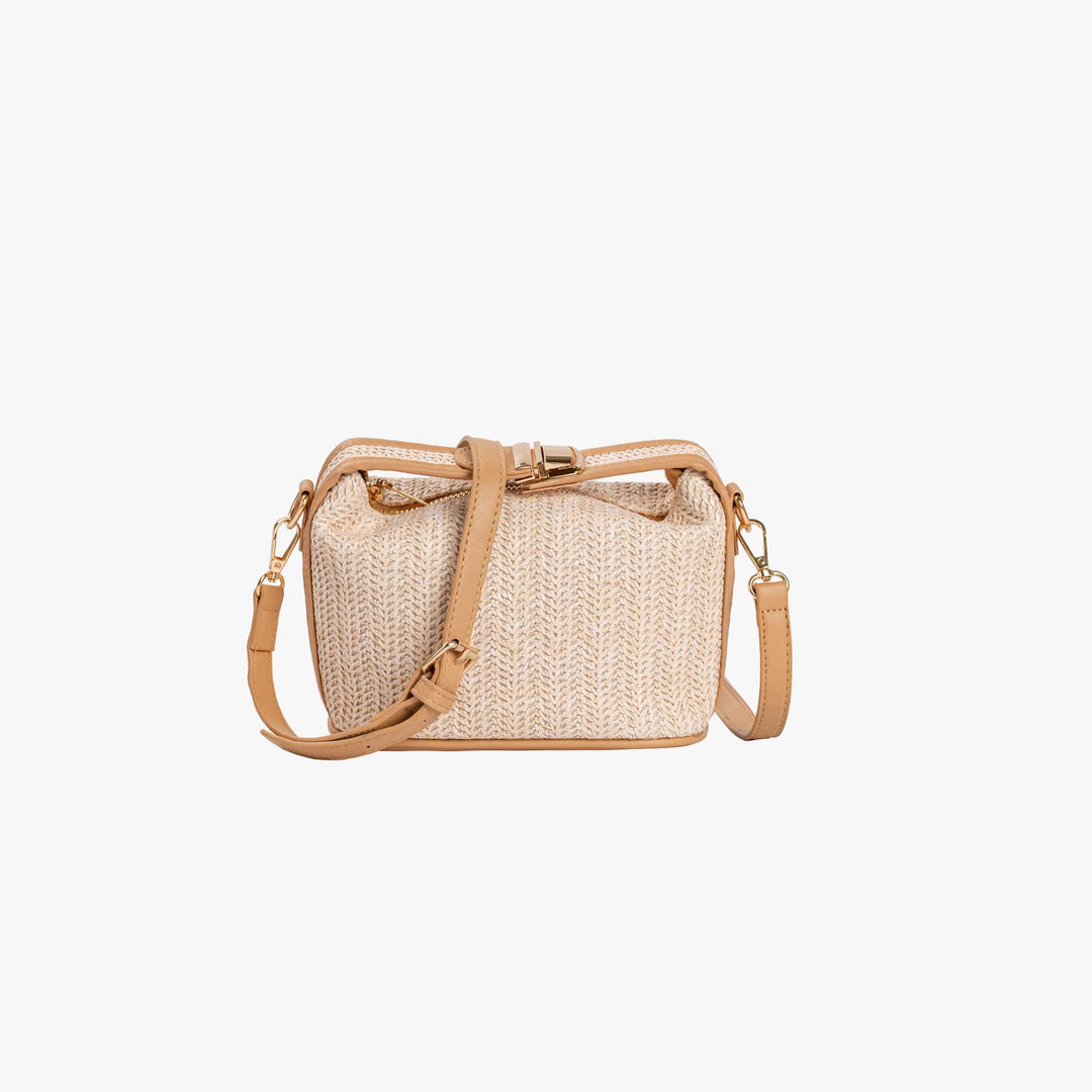 Valantomode | The ‘Aurelius’ Poppy Micro-Monolith – Women's Premium Mini Artisanal Straw Crossbody