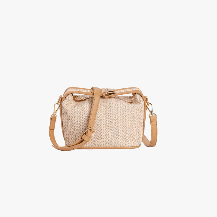 Valantomode | The ‘Aurelius’ Poppy Micro-Monolith – Women's Premium Mini Artisanal Straw Crossbody