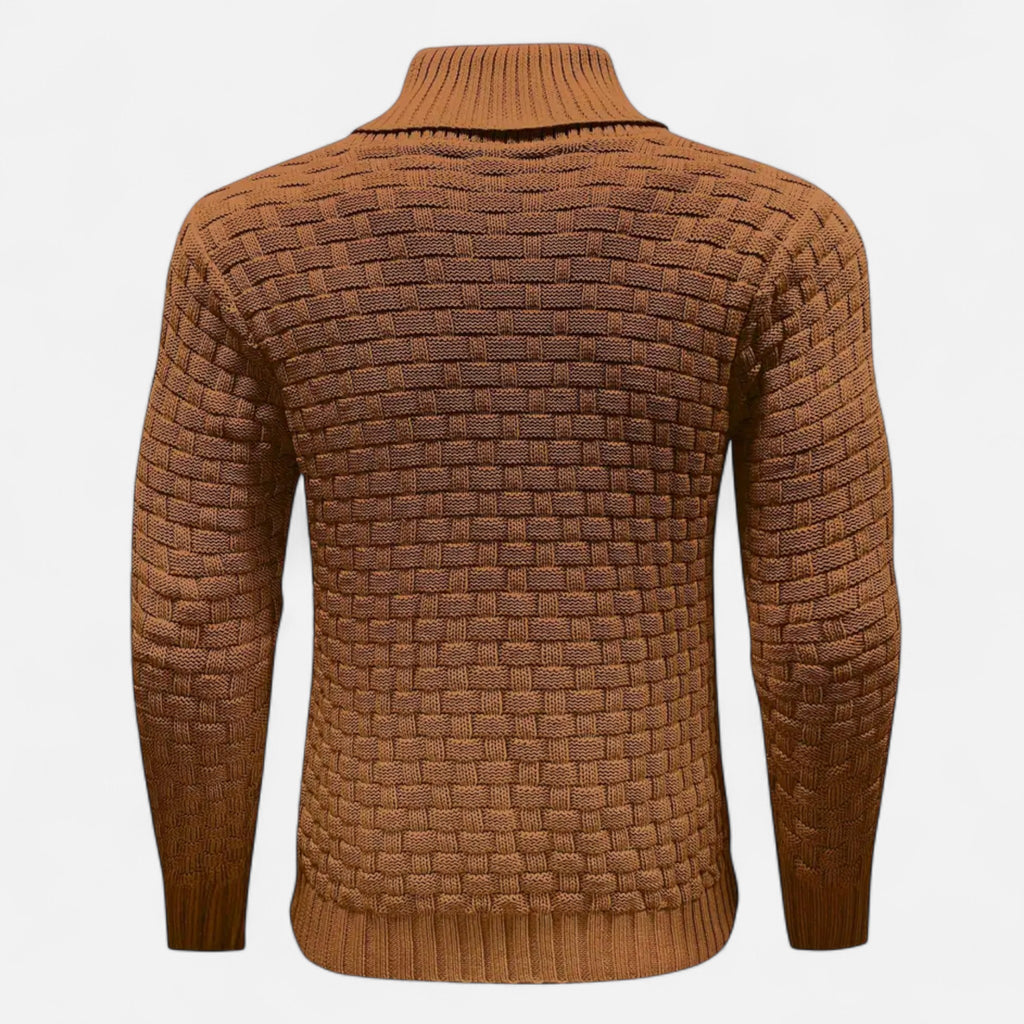 ValantoMode | Men’s Waffle Knit High-Stretch Sweater