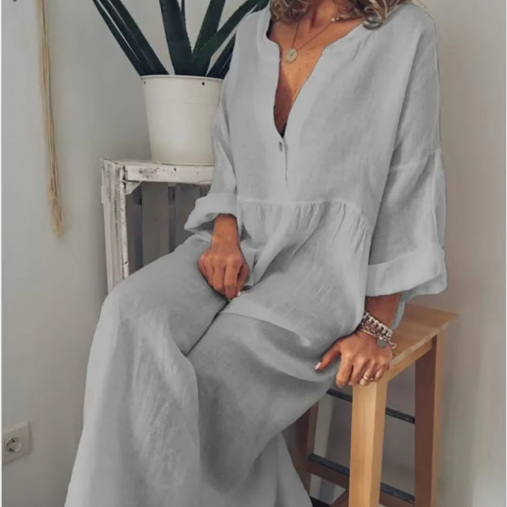 Valantomode | V-Slit Maxi Skirt for Effortless Summer Style