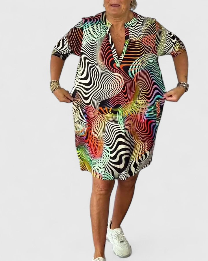 Valantomode | Chic V-Neck Dress for Effortless Day to Night Style