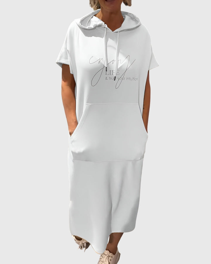 Valantomode | Comfy Hoodie Dress for Relaxed Casual Days Out