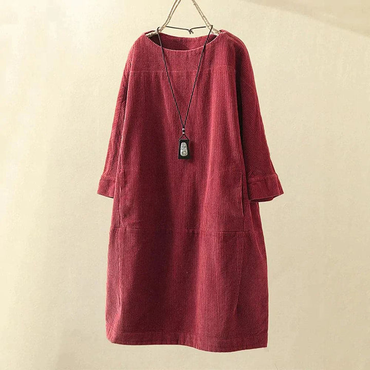 Valantomode | Cozy Women's Corduroy Dress for Effortless Style