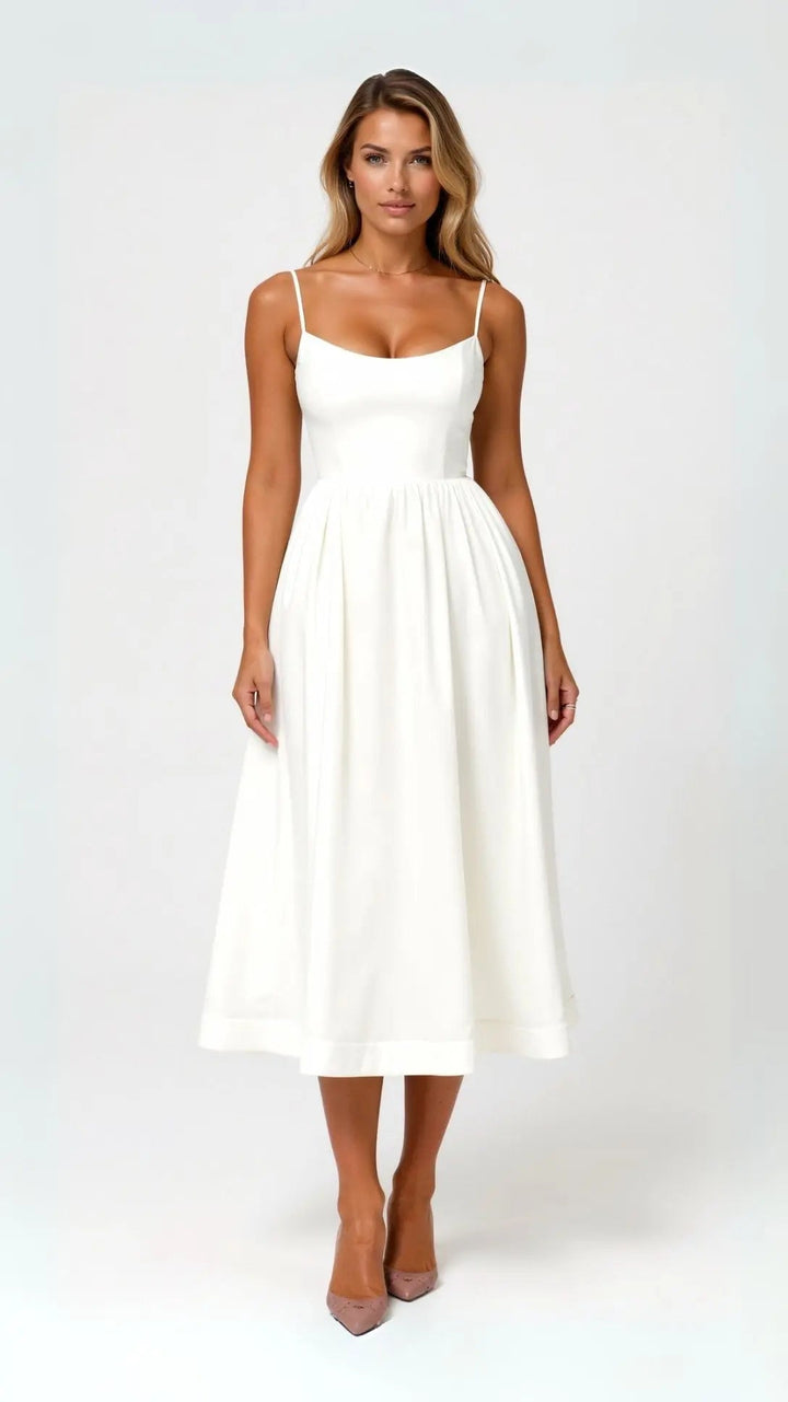 Valantomode | Flowy Midi Dress for Effortless Summer Style