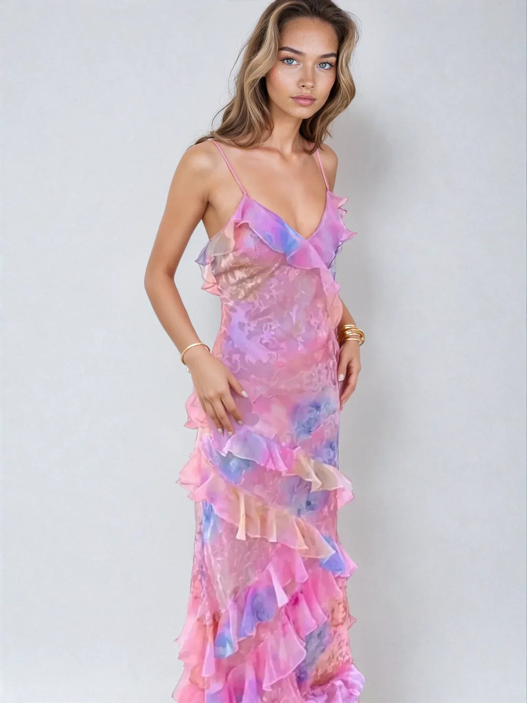 Valantomode | Lightweight Pastel Dress with Romantic Mesh for Summer Fun