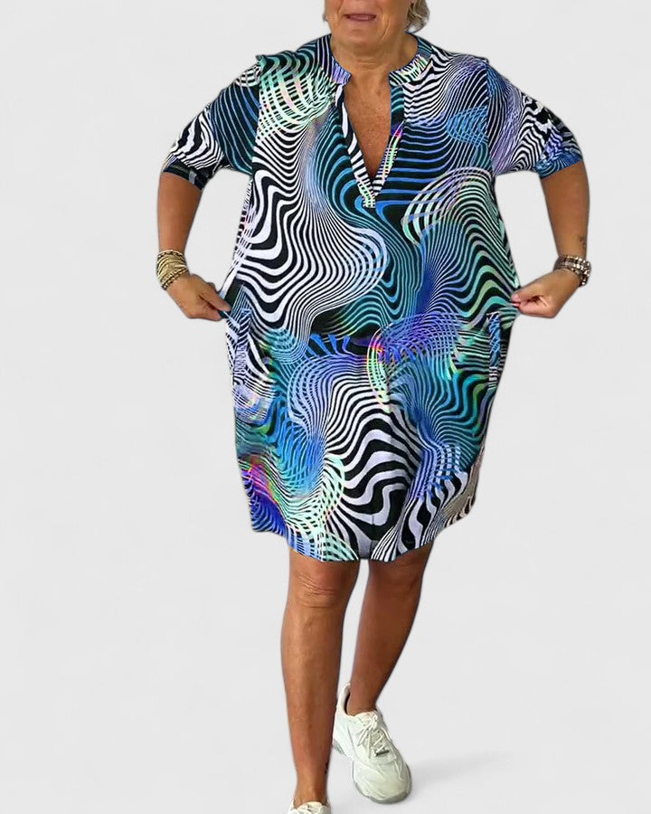 Valantomode | Chic V-Neck Dress for Effortless Day to Night Style