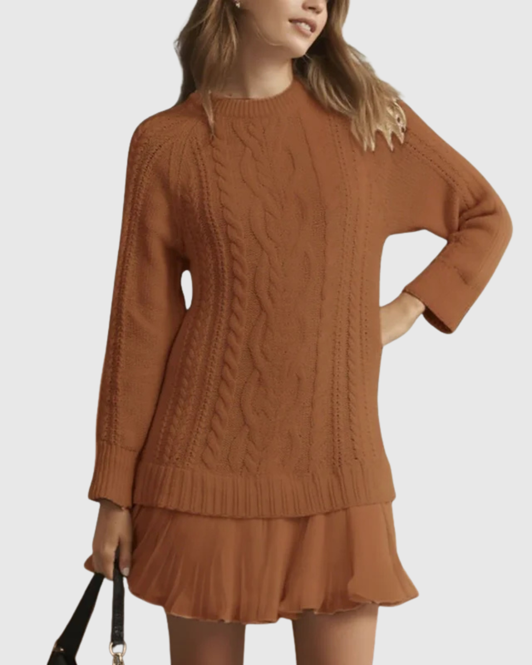 Valantomode | Cozy Sweater Dress for Effortless Fall Fashion