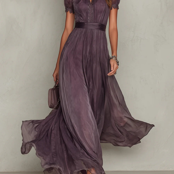 Valantomode | Beautiful Maxi Dress with Lace Detail for Stylish Events