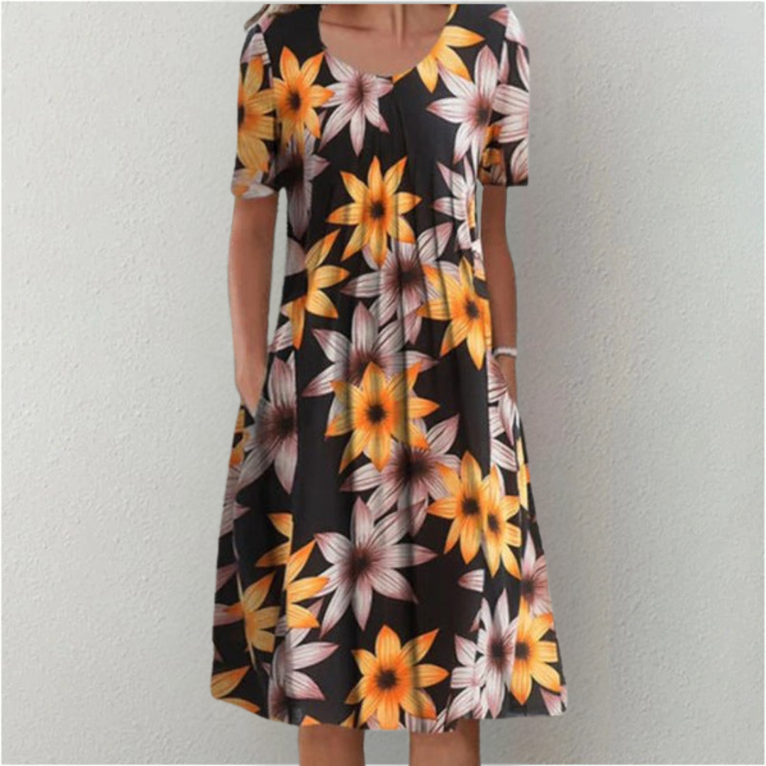 Valantomode | Chic Long Sleeve Dress for Holiday Celebrations