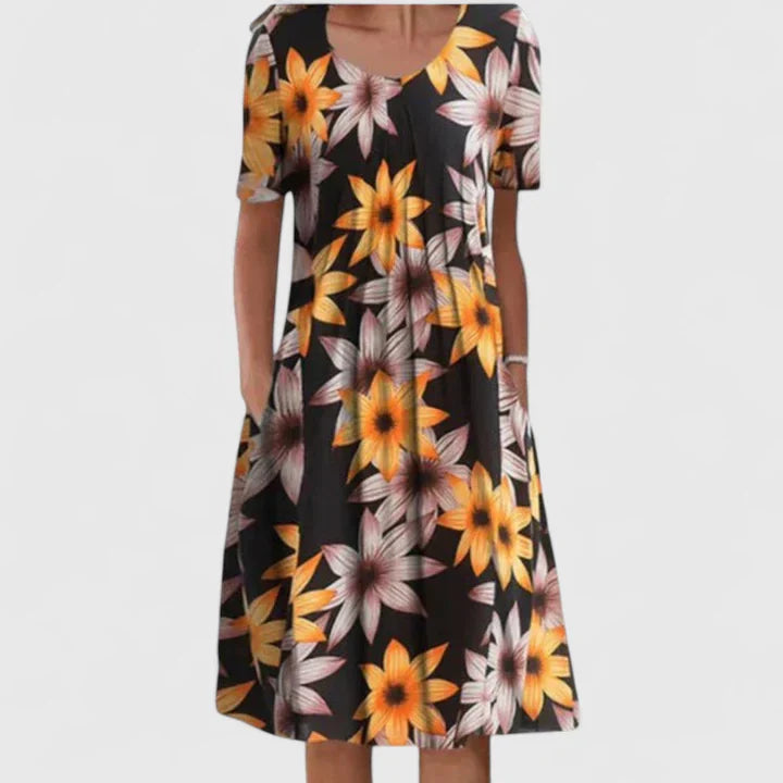 Valantomode | Chic Long Sleeve Dress for Holiday Celebrations
