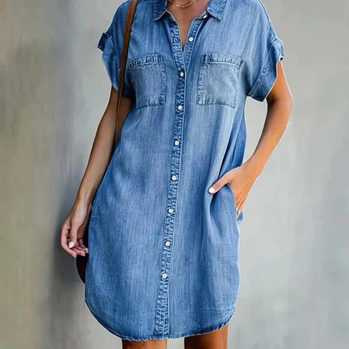 Valantomode | Stylish Shirt Dress for Effortless Daytime Elegance