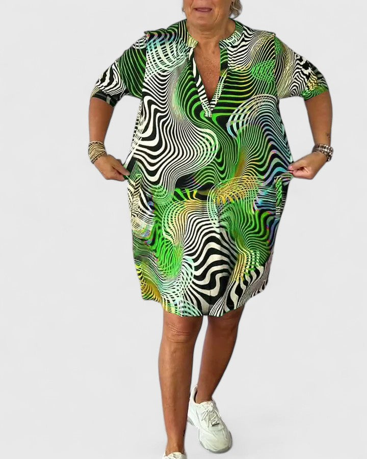 Valantomode | Chic V-Neck Dress for Effortless Day to Night Style