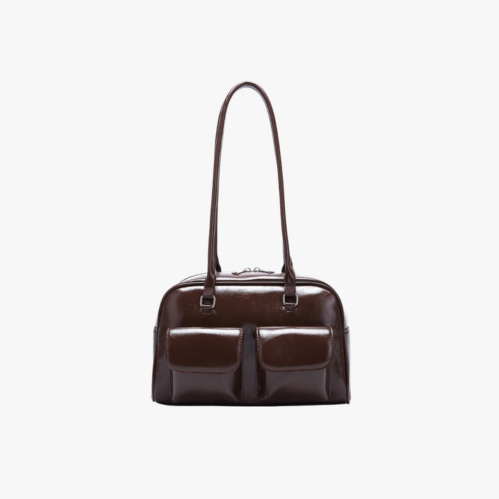 Valantomode | Linear Archival Baguette – Premium Vegan Leather Vintage-Style Shoulder Bag