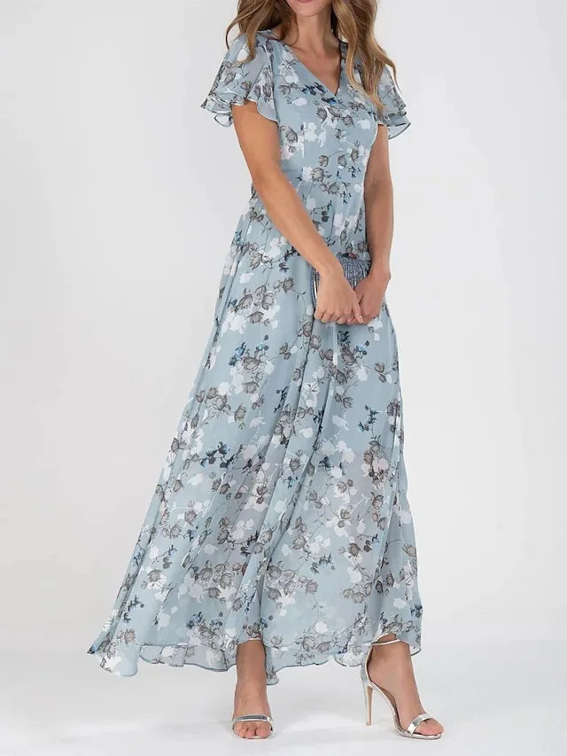 Valantomode | Chic Floral Maxi Dress for Women - Elegant Style