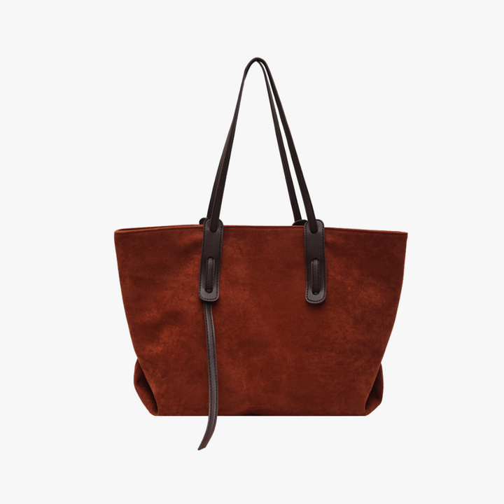 Valantomode | The Moss Suede Executive – Women's Premium Oversized Soft-Touch Tote Bag