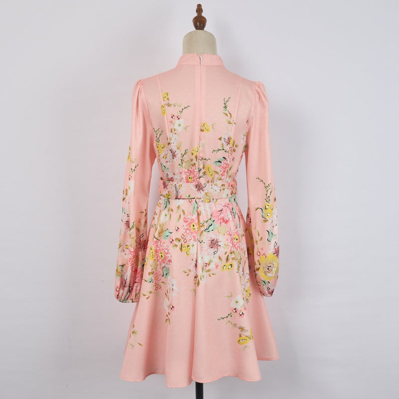 Valantomode | Chic Printed Mini Dress for Effortless Style