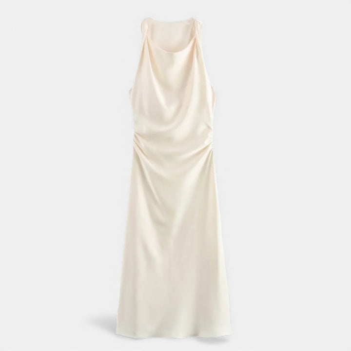 Valantomode | Women’s Satin Midi Slip Dress