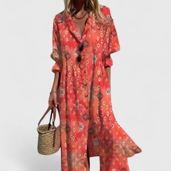 Valantomode | Chic Bohemian Dress for Effortless Summer Style