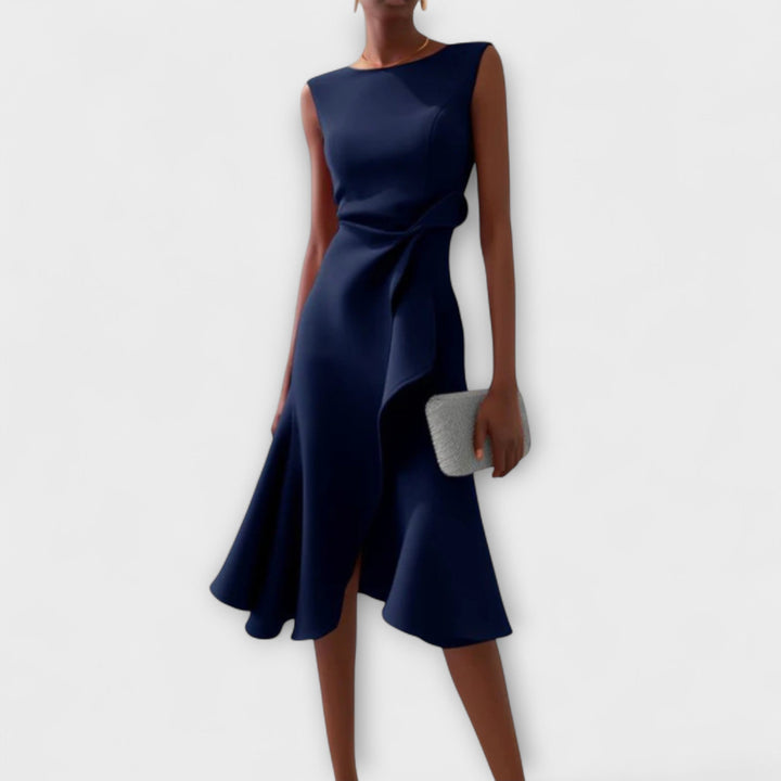 Valantomode | Chic Midi Dress for Effortless Evening Elegance
